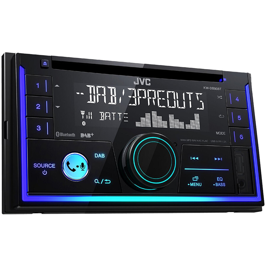 Car stereo DIN doppio Jvc KWDB93BT Car Stereo Speedup