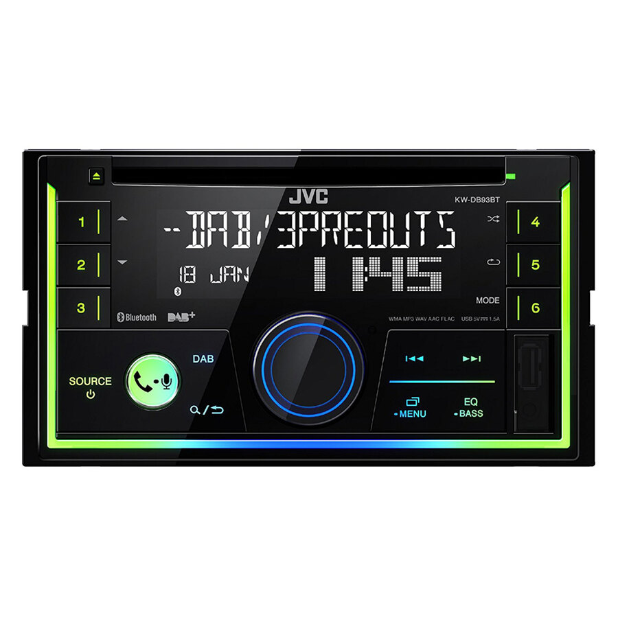 Car stereo DIN doppio Jvc KWDB93BT Car Stereo Speedup