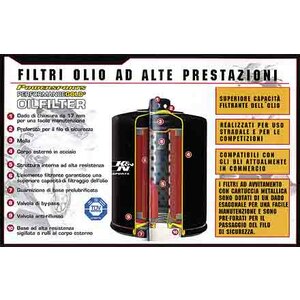 Filtro Olio K&N Oil Filter - K&N Triumph Boneville, Daytona, Rocket, Scrambler, Speed Four, Speed Triple, Speedmaster, Sprint RS, Sprint ST, Thruxton