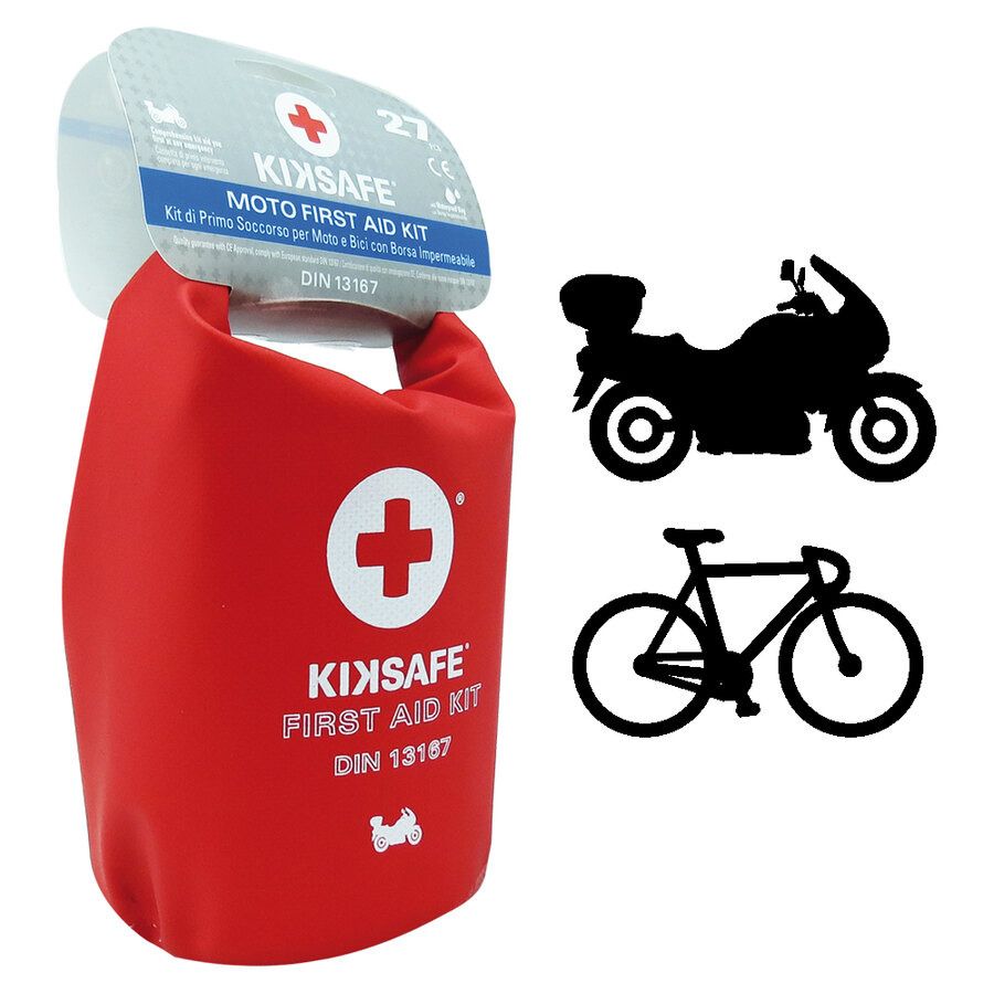 Kit primo soccorso Per moto e bici DIN 13167 - KIKSAFE