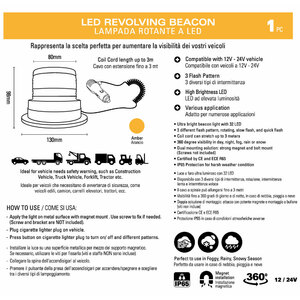 Lampada d'emergenza rotante Led Revolving Beacon - KIKSAFE