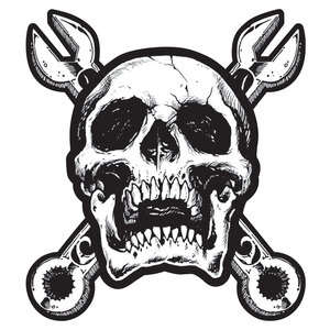 Adesivi Wrench Skull - LETHAL THREAT LETHAL THREAT