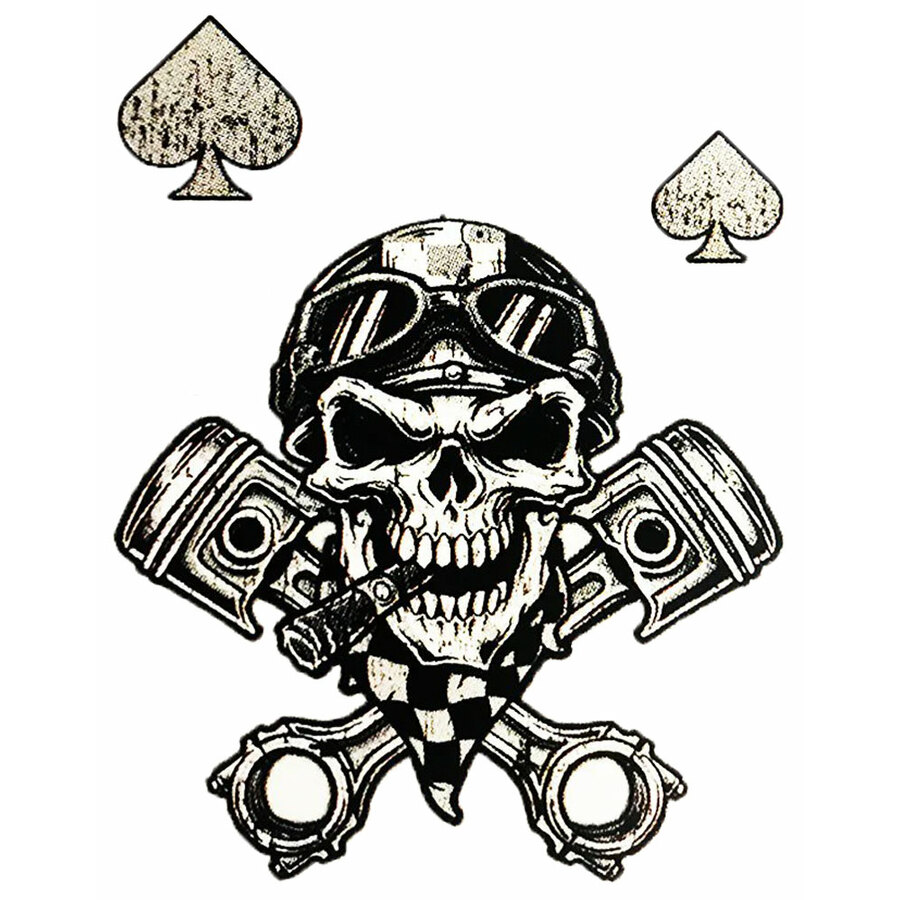 Adesivi Skull Helmet Pistons - LETHAL THREAT