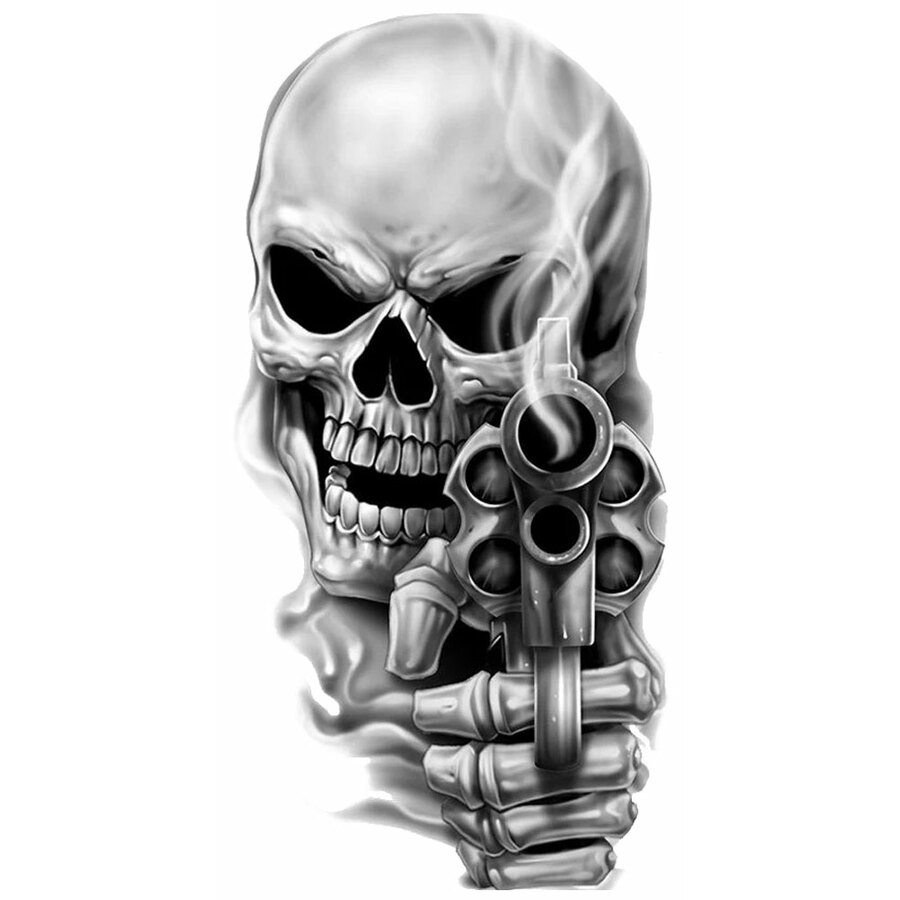 Adesivi I Shoot Back Gun Skull - LETHAL THREAT