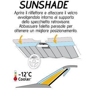 Parasole per parabrezza Platinum Mirror-fix - LOGICA