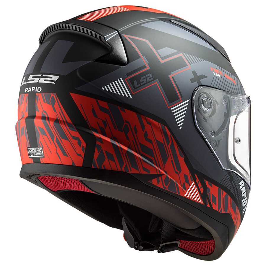 Casco Integrale FF353 Rapid Xtreet LS2 HELMETS color Nero opaco/rosso -  Speedup.it