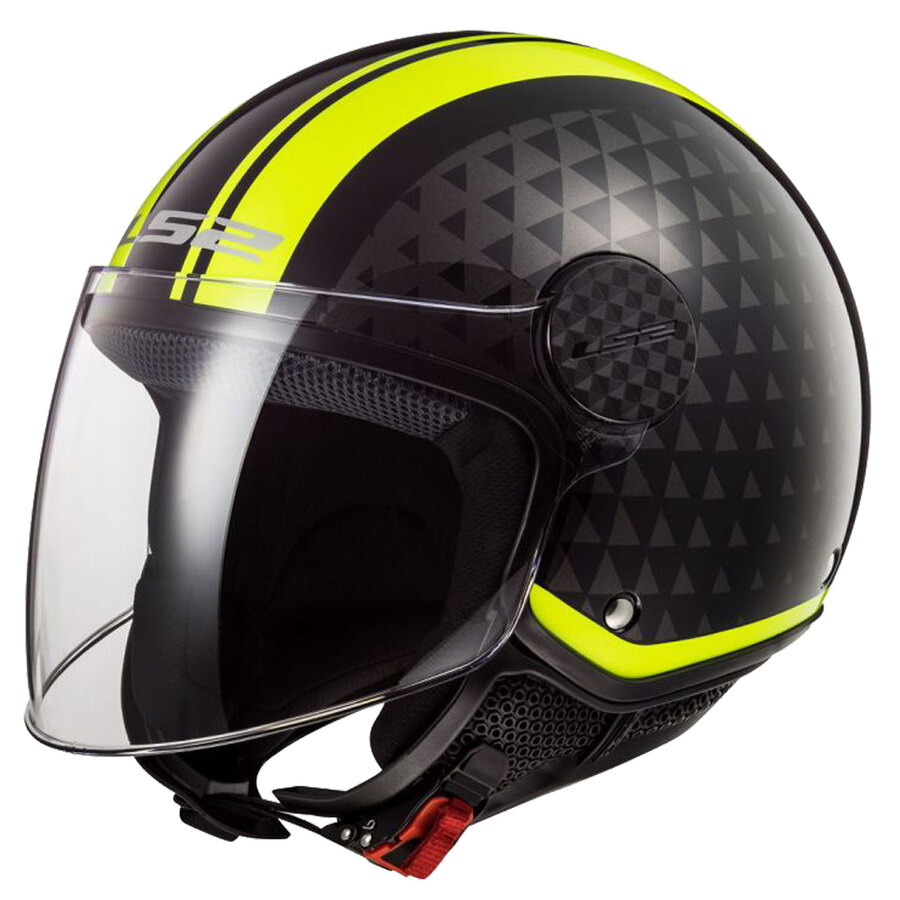 Casco Jet Demi Jet OF558 Sphere Lux Crush LS2 HELMETS color Nero/giallo  fluo - Speedup.it