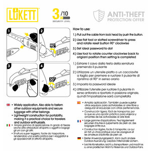 Lucchetto Flessibile con combinazione - LUKETT