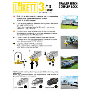 Antifurto gancio traino - LUKETT