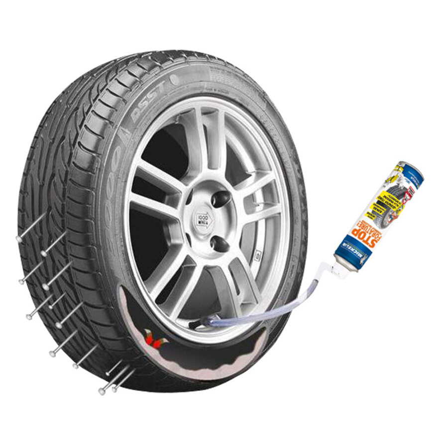 SIGILLANTE PNEUMATICI EUFAB FLATEX 450ml PNEUMATICI AUTO PER SET AUTO 2 - Foto 12