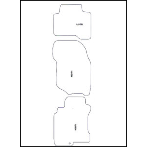 Tappeti in moquette specifico Raso Nissan X-TRAIL - MINERVA Nissan X-TRAIL 2003-2007
