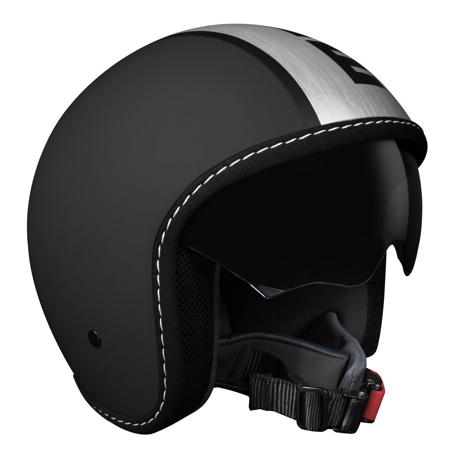 Casco Jet Vintage Momo Design Blade (Nero opaco/satinato) Caschi