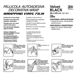 Pellicola adesiva wrapping Velluto nero Extra Large - NEXUS