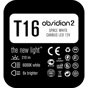 Lampadina T16 W16W a led Obsidian - NOMURA