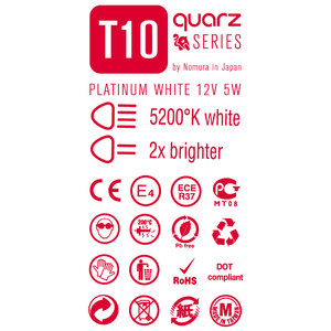 Lampadina moto T10 a filamento Quarz T10 - NOMURA