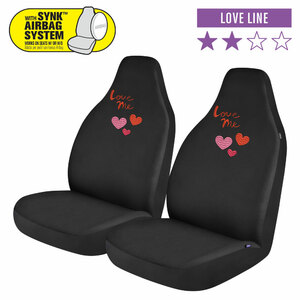 NORRIS - Coprisedili anteriori 2pz Fashion - Love - NORRIS - Coprisedili anteriori 2pz