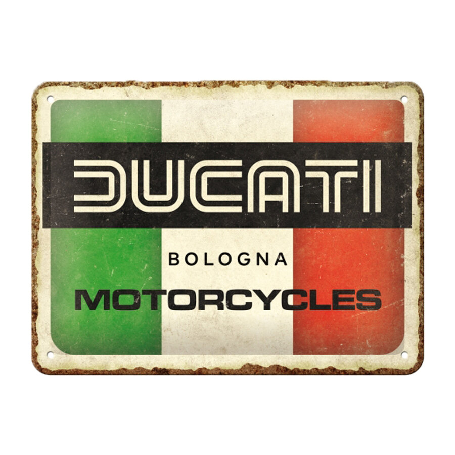 Cartello in latta Ducati Italy Giorgetto Giugiaro - NOSTALGIC ART