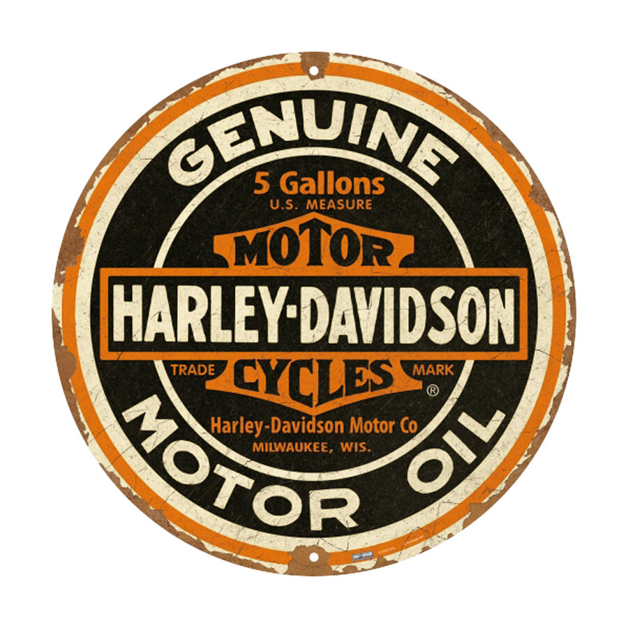 Cartello in latta Harley Davidson Genuine Motor Oil - NOSTALGIC ART