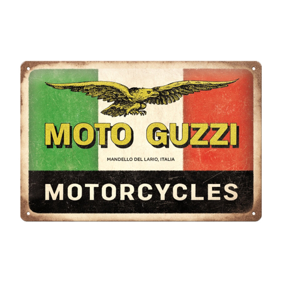 Cartello in latta Moto Guzzi Motorcycles Italia - NOSTALGIC ART