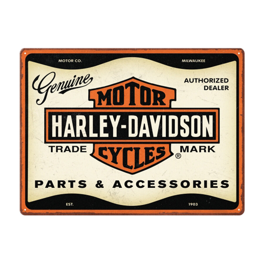 Cartello in latta Harley-Davidson Parts & Accessoires - NOSTALGIC ART