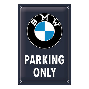 Cartello in latta Bmw Parking Only Classic Blue - NOSTALGIC ART NOSTALGIC ART