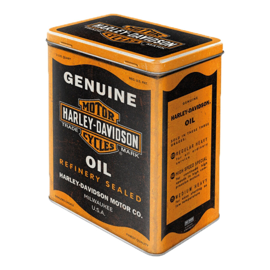 Scatola in latta Harley Davidson Genuine Oil - NOSTALGIC ART