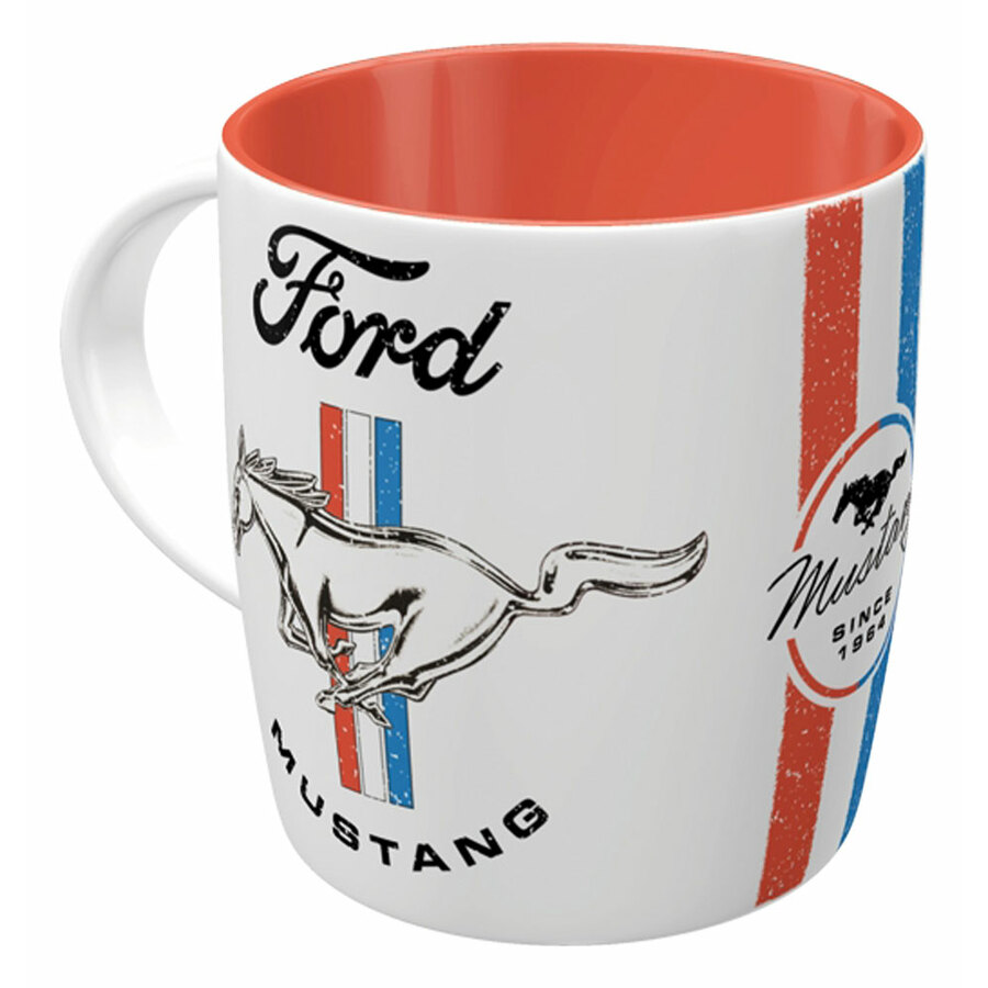 Tazza Ford Mustang - Horse & Stripes Logo - NOSTALGIC ART