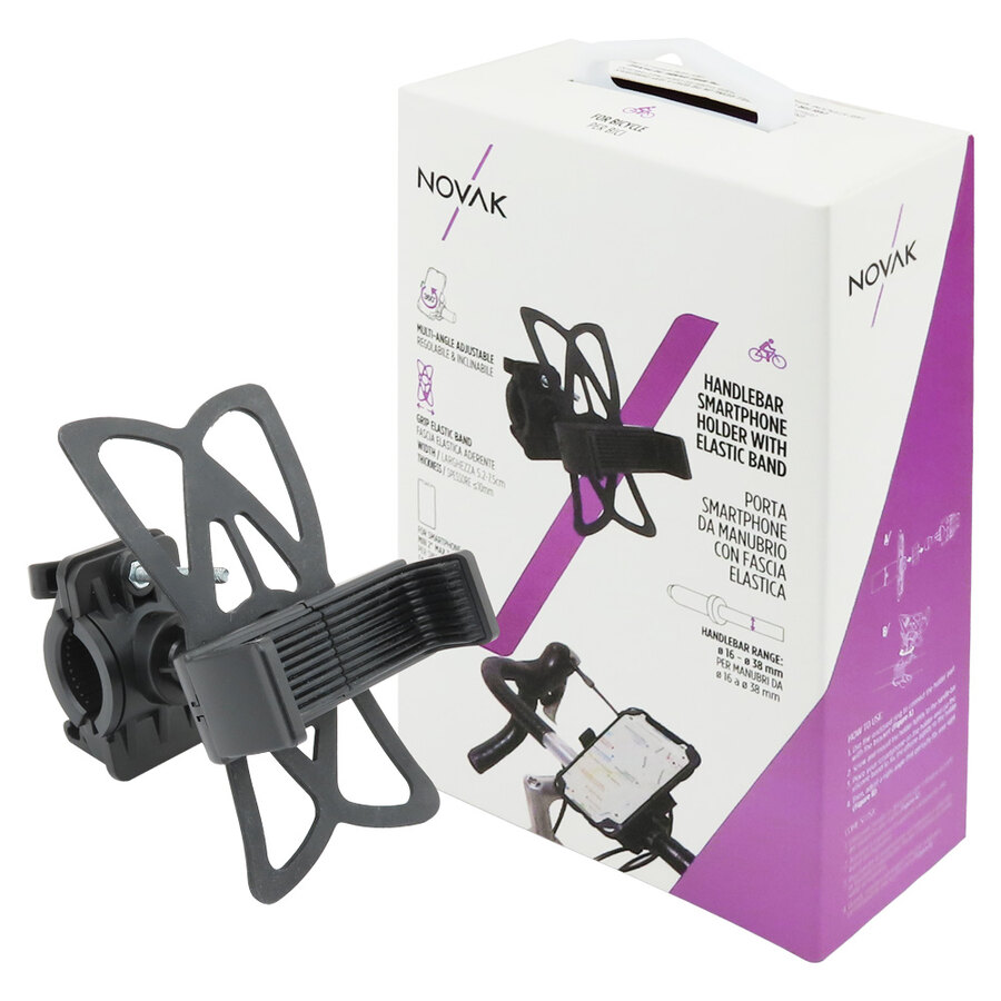 Smartphone - Supporto Da manubrio con con rotazione 360° - NOVAK