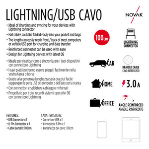 Cavo Lightning - USB Fast Charge - NOVAK