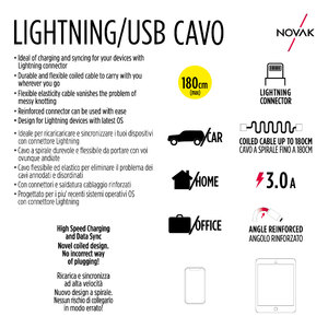 Cavo Lightning - USB Fast Charge - NOVAK