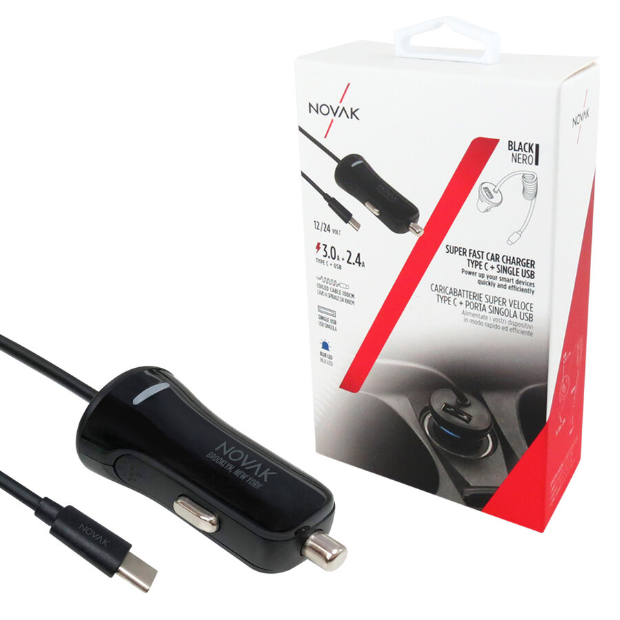 Cavo ricarica 12V + USB Super veloce - NOVAK
