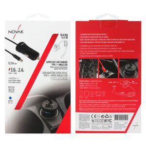 Cavo ricarica 12V + USB Super veloce - NOVAK