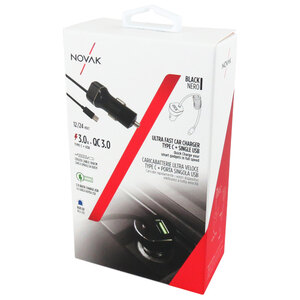 Cavo ricarica 12V + USB Ultra veloce QC3.0 - NOVAK