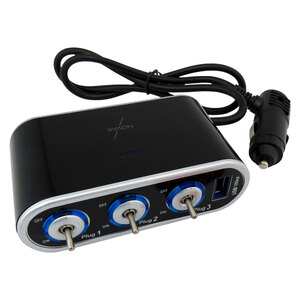 Sdoppiatore presa accendisigari con USB 3 socket + 1 USB - NOVAK