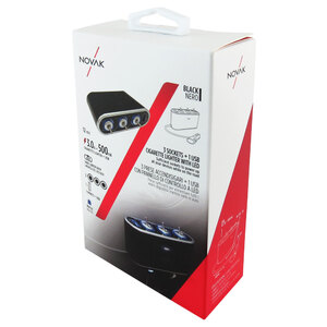 Sdoppiatore presa accendisigari con USB 3 socket + 1 USB - NOVAK
