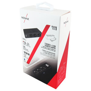 Sdoppiatore presa accendisigari con USB 3 socket + 2 USB - NOVAK