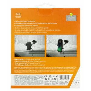 Supporto-caricabatteria wireless Con ventosa - NOVAK