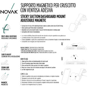Supporto magnetico da cruscotto Con ventosa - NOVAK