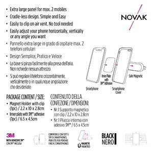 Supporto magnetico da presa aria Orizzontale - NOVAK
