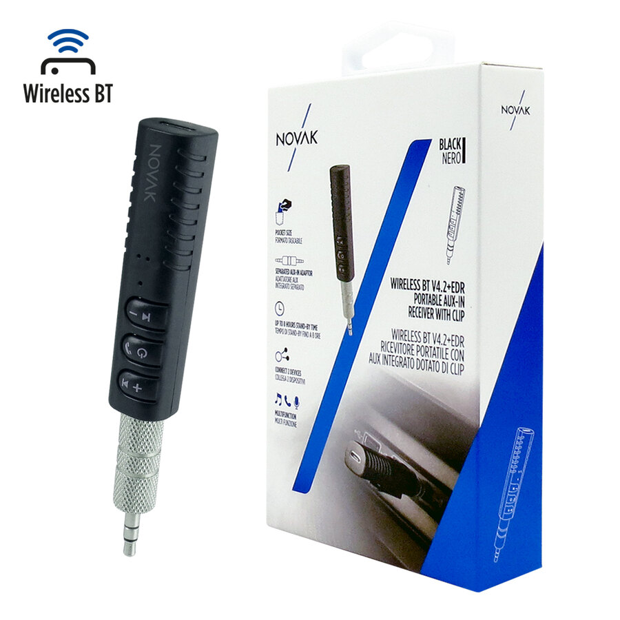 Trasmettitore Bluetooth Ricevitore Bluetooth + Aux 3,5mm - NOVAK