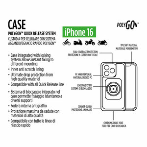 Supporto smartphone - Accessori Polygon custodia iPhone 16 - NOVAK