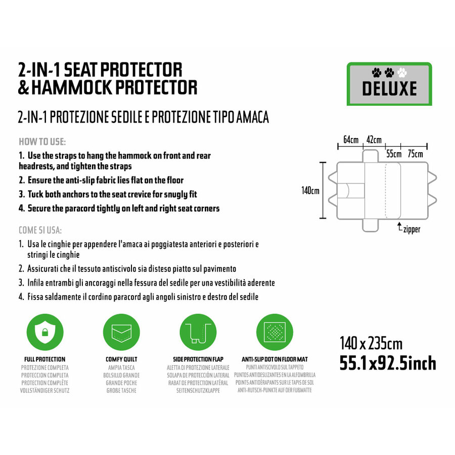 Protezione sedile Tipo amaca - OSSO