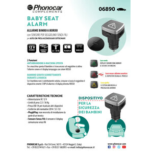 Dispositivo antiabbandono Baby Seat Alarm 06890 - PHONOCAR