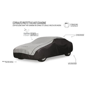 Copriauto antigrandine Anti Hail con schiuma assorbente