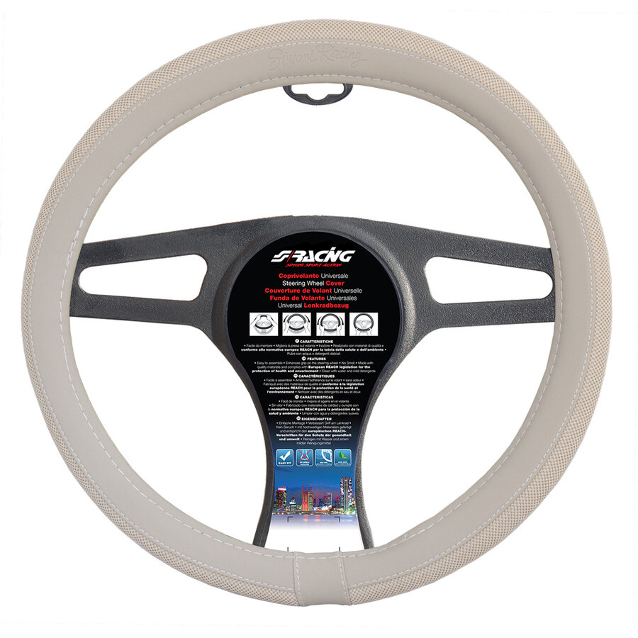 COPRIVOLANTE UNIVERSALE PER AUTO FASHION SIMONI RACING 500 BEIGE 37>39CM