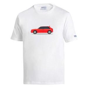 SPARCO - T-Shirt Lancia HF Delta rossa - T-Shirt