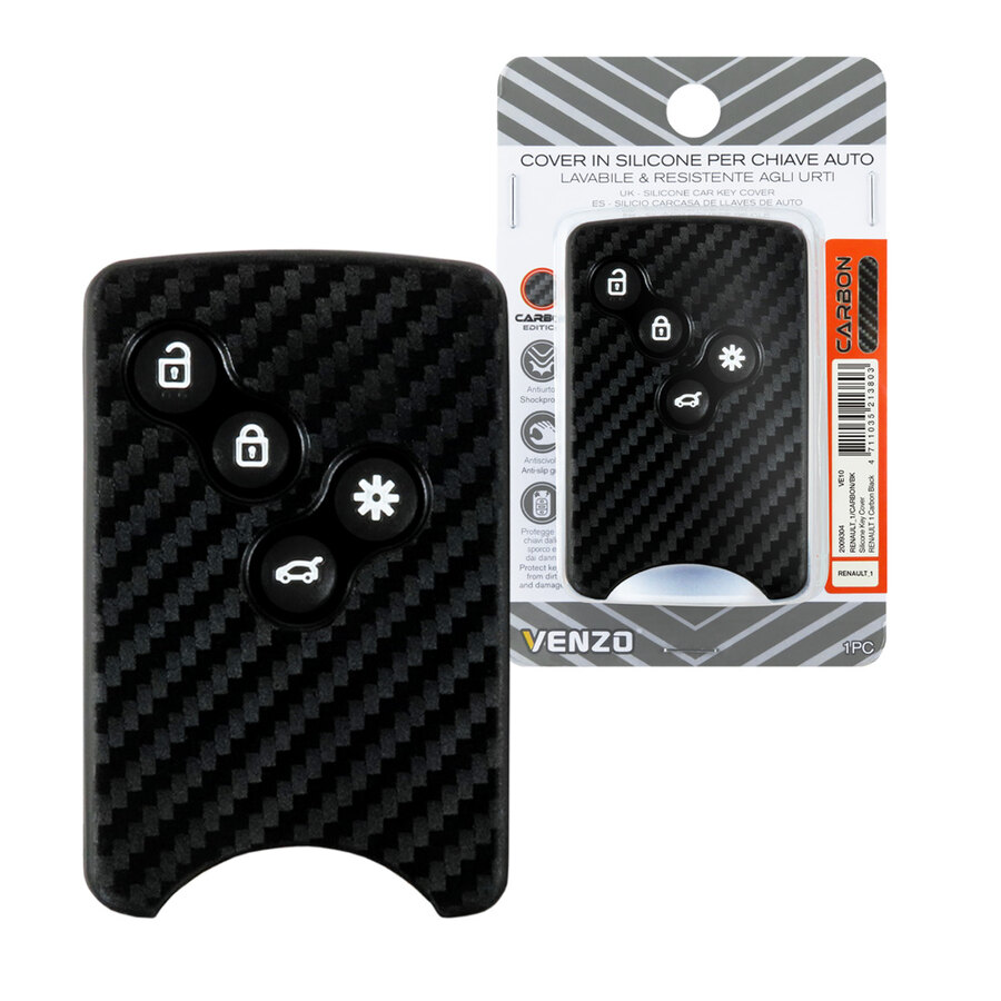 Cover chiave Carbon Edition - VENZO Renault Clio, Megane II, Megane III, Scenic