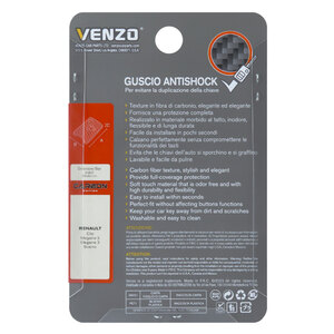 Cover chiave Carbon Edition - VENZO Renault Clio, Megane II, Megane III, Scenic