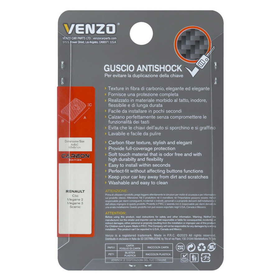 Guscio Protettivo coprichiave in Morbido Silicone TPU kwmobile Cover Chiave Auto