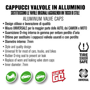 Cappucci valvola Sport - WEKGO